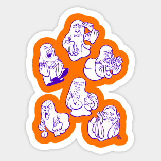 Expressive Ghosts Sticker